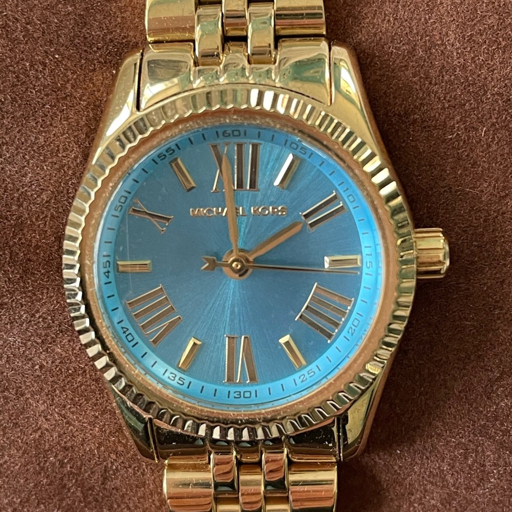 MICHAEL KORS Gold & Turquoise Watch BRAND NEW